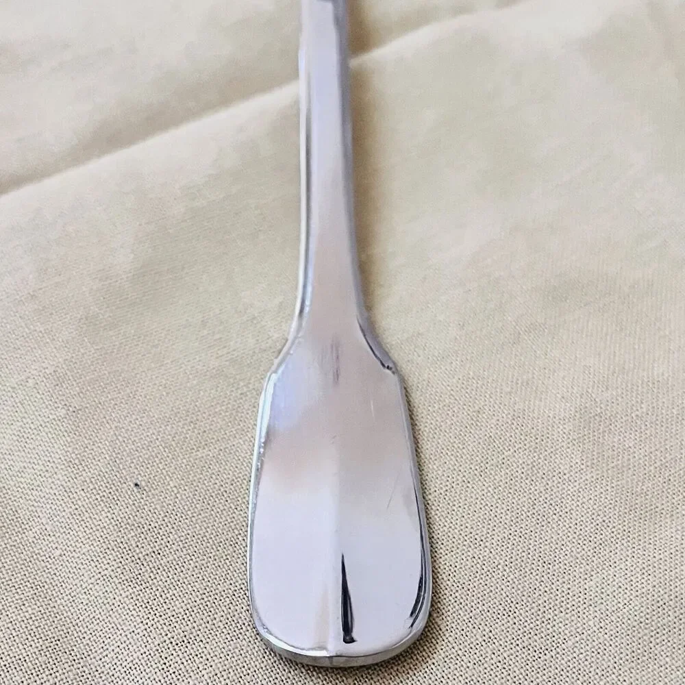 Sabatier 18/10 Stainless Pierced Tablespoon Serving Spoon Plain Fiddle Flatware